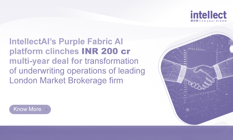 IntellectAI’s Purple Fabric AI platform clinches INR 200 cr multi-year deal for transformation of underwriting operations of leading London Market Brokerage firm